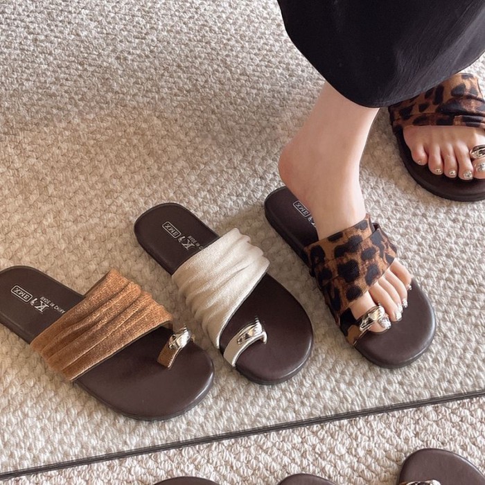 đôi giày lười nữ thắt nơ mùa hè đế bệt, đế mềm, không mỏi chân, dép xỏ ngón phối chân váy