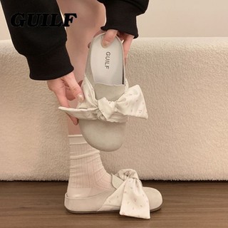 Slip-on Birkenstocks And Half Slippers For Women's Outer Wear New Spring And Autumn Bow Toe-c