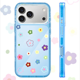 Ốp Lưng Acrylic Màu Tương Thích Cho IPhone 15 16 PLUS 11 12 13 14 15 16 17 Pro Max Vỏ Màu Tươi Hoa Nhỏ Họa Tiết Vỏ Cứng Chống Sốc Ốp Lưng Hộp