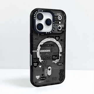 Nhãn dán nhãn trái tim yêu thương màu đen Vỏ sạc từ tính không dây Tương thích cho IPhone16E 14 Plus 11 12 13 15 16 17 Pro Max Cover 17AIR Silicone mềm trong suốt Vỏ chống sốc
