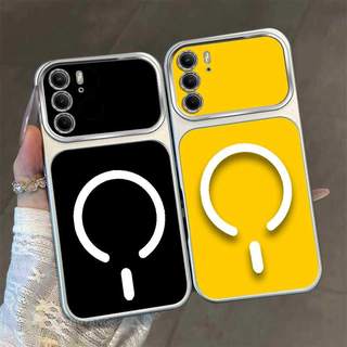 Ốp Lưng Cho Realme C71 4G C75 4G C75X 4G Màu Cao Cấp Mới Mẫu Lưng Silicon Mờ Cửa Sổ Lớn Vỏ Điện Thoại Thẩm Mỹ Vòng Hút Từ Tính Thiết Kế Mới