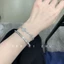 Vòng tay bằng thép titan không phai màu cao cấp dành cho nữ Gypsophila Vòng tay zircon hoa đầy đ
