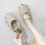 Dép mới Bao Đầu Mùa Hè Mới Đa Năng Đế Bằng Chống Trơn Trượt Nửa Trơn Trượt Bên Ngoài Mặc Giày