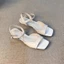 Giày sandal có khóa một từ đơn giản theo phong cách retro của Pháp dành cho nữ Giày La Mã rỗn