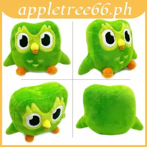 20cm Ngộ nghĩnh Mũ Cú Mềm Đồ Chơi Nhồi Bông Giáng Sinh Duolingo Plushie Đồ Chơi Xanh