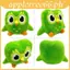 20cm Ngộ nghĩnh Mũ Cú Mềm Đồ Chơi Nhồi Bông Giáng Sinh Duolingo Plushie Đồ Chơi Xanh