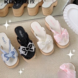Giày lolita đế dày phong cách retro cải tiến guốc giày Nhật Bản cổ xưa dép đi chơi dép đi tro