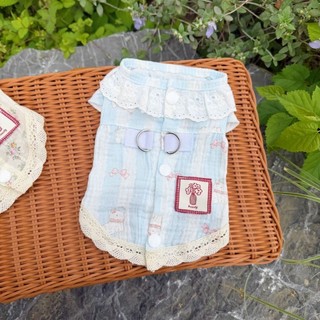 [Hàng cho thú cưng dễ thương] Quần áo Cotton nguyên chất cho mèo Mùa hè Quần áo cho thú cưng chống xỉn màu 0,5-10kg