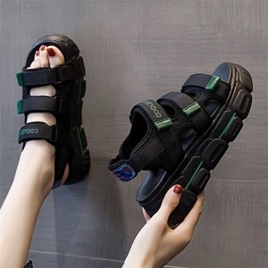 Giày sandal thể thao nữ, giày nhẹ nhàng xuân hè, giày La Mã đế dày đa năng, giày đi biển