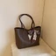 Túi tote cao cấp sức chứa lớn đa năng mới cao cấp cổ điển sinh viên đại học kết cấu giản dị m