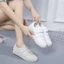 Giày Trắng Cho Nữ Mùa Hè Giày Đế Bằng Velcro Phong Cách Hàn Quốc Giày Thể Thao Thường Ngày Học Sinh