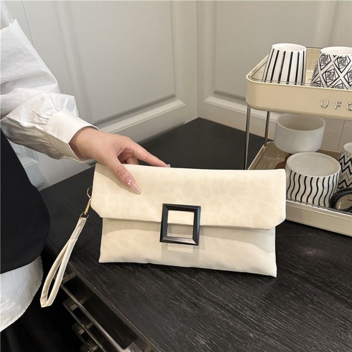 Túi xách nữ họa tiết da báo thời trang mới da khí chất túi ly hợp sức chứa lớn phong bì đựng