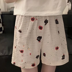 bộ đồ ngủ rộng rãi mùa hè giản dị phong cách Nhật Bản mây cotton hoạt hình dễ thương đi bộ về nhà
