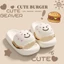 Phim hoạt hình mùa hè Hamburger 3D đầy màu sắc Dép đi trong nhà dễ thương với khuôn mặt dễ th