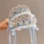 vương miện vương miện công chúa bé gái Frozen Elsa phụ kiện tóc Băng đô Elsa trẻ em kẹp tóc băng