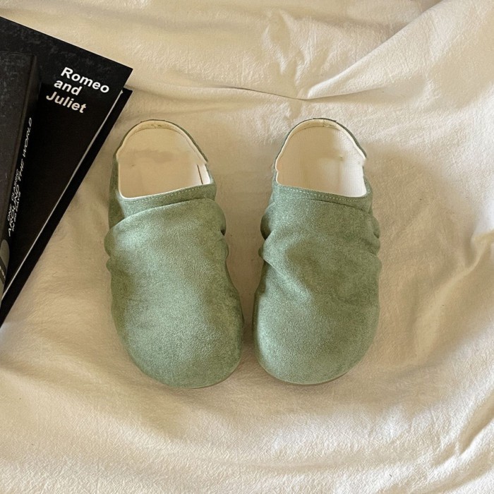 đôi dép xỏ ngón Birkenstock đa năng phong cách retro dành cho nữ mang giày lười mùa xuân giày đơ