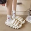 Dép mùa hè cao cấp kiểu Pháp dành cho nữ, dép kem, trang phục nổi tiếng trên mạng cao cấp, dé