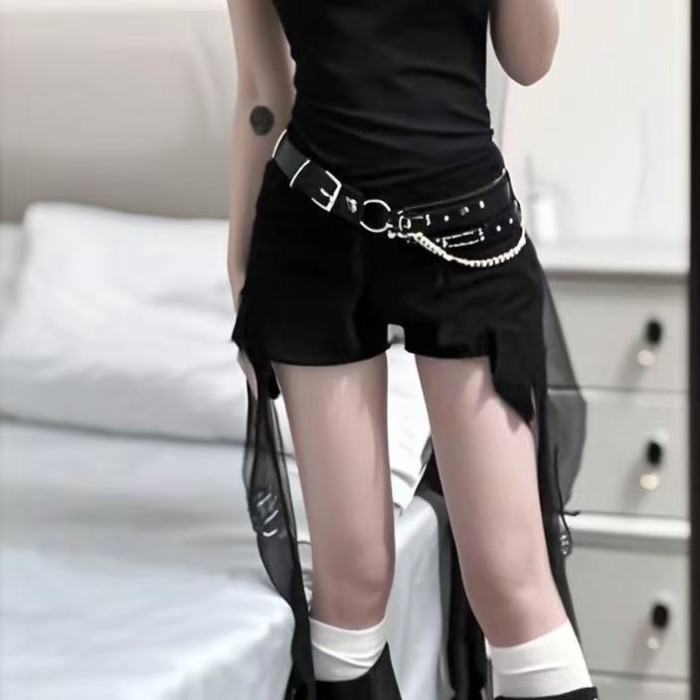 Da tối màu hợp thời trang hip-hop cá tính đa năng Punk viền hot girl dây phụ kiện váy eo dây c
