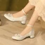Giày sườn xám, giày cao gót, giày đơn nữ, kết hợp với công chúa mặt ngựa lolita, phong cách dân