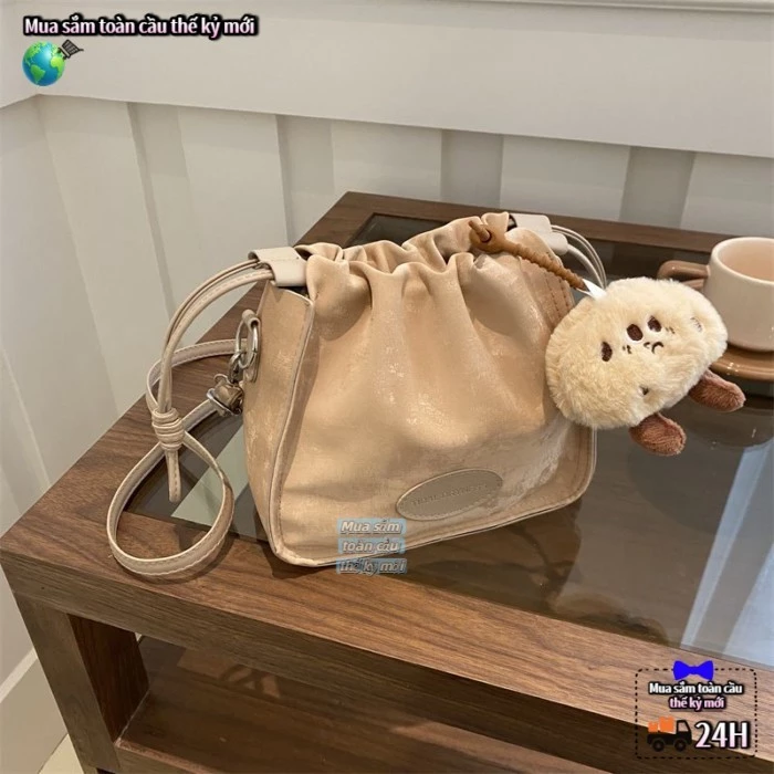 Túi đeo chéo Túi Bucket thời trang, túi đeo vai cao cấp, đơn giản, nhỏ nhắn, thơm, túi đi làm đa nă – 5