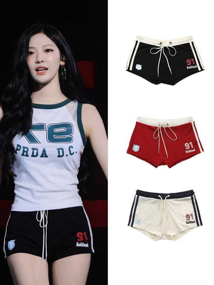 Quần tập yoga đi biển cotton Mỹ mỏng lưng cao sọc chắp vá dành cho nữ