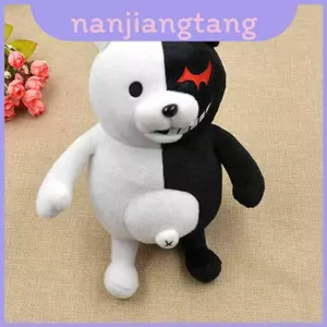 Búp bê gấu nhồi bông 14 "dễ thương Monokuma từ Danganronpa Đồ chơi sang trọng mềm mại và có thể xếp nếp