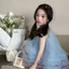 quần áo trẻ em ngọt ngào lưới bông bánh treo váy bé gái tính khí mùa xuân váy công chúa