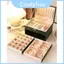 Dụng cụ sắp xếp trang sức bằng da cao cấp có hai lớp để lưu trữ an toàn Bộ sưu tập bông tai và trang sức