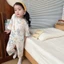 bé mùa hè co giãn thoải mái mặc nhà mỏng bé gái thoáng khí lỗ Bộ đồ ngủ Bộ trẻ em mềm mại bé tra