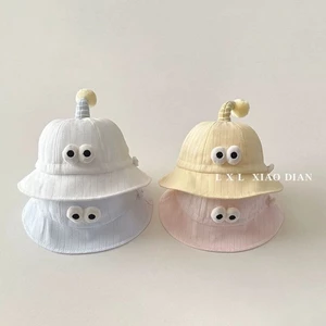 Mũ ngư dân cho bé mùa xuân thu dễ thương siêu dễ thương mũ chống nắng mắt to cho bé trai và b