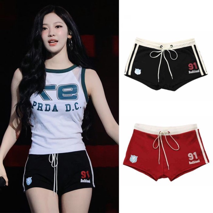 Quần tập yoga đi biển cotton Mỹ mỏng lưng cao sọc chắp vá dành cho nữ