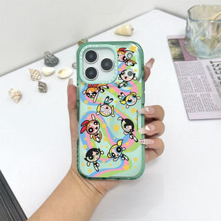 Phim Hoạt Hình Dễ Thương Cầu Vồng Ba Cô Gái Màu Ốp Lưng Tương Thích Cho IPhone 11 12 13 14 15 16 17 Pro Max 12Mini Cover X XR XS Max Silicone Mềm Trong Suốt Cản SE 2022 6 7 8Plus Chống Sốc