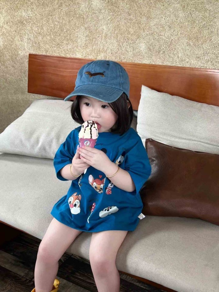 Summer New Korean Style Children's Clothing Cartoon Printed Cotton Short-sleeved T-shirt For