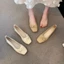 Giày nữ da thật mềm, giày đế dày, giày mũ len nữ đế Oxford cao cấp, giày lười slip-on