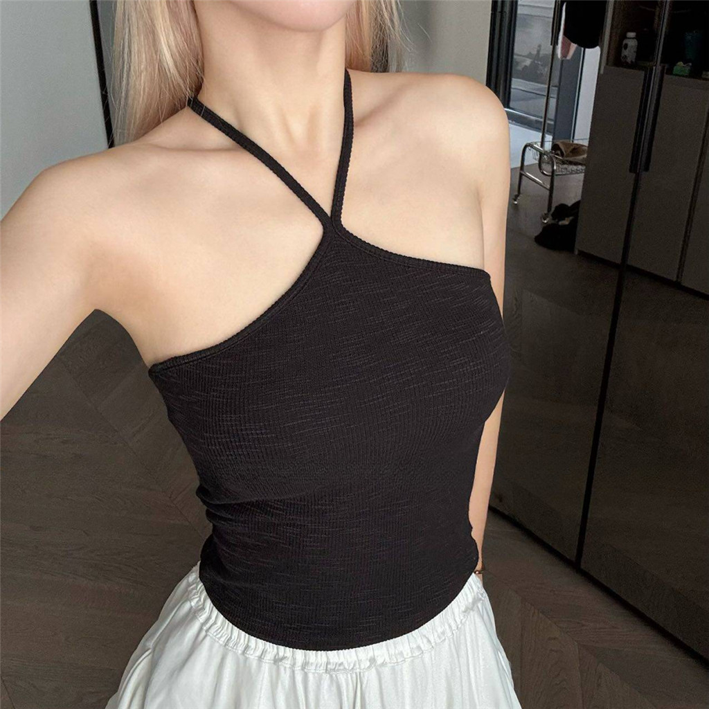 Dây Nóng Cô Gái Ôm Hơn Nhìn Cố Định Một Mảnh Cốc Áo Vest Top Đáy Nữ