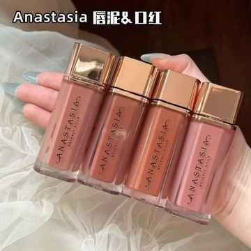 Anastasia Mousse Lip Mud / Son bóng màu mơ, hạt dẻ rang và màu Berry; Son môi mờ ABH