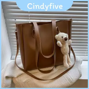 Túi Tote Pu Lớn Cho Nữ Có Nhiều Dây Đeo Và Dây Kéo Đóng Cửa Cho Đại Học Và Mua Sắm