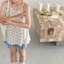 Quần áo trẻ em Hàn Quốc bé gái hoa yếm bé gái cotton mềm mại phong cách phương Tây Áo thun th