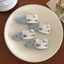 miếng dán vải chấm bi màu xanh sữa, kẹp tóc nơ mèo dễ thương, kẹp tóc mái, kẹp vải bên hông