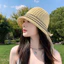 Mũ lưới Safari nữ có chất liệu lanh cho phong cách che nắng thông thường và