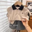 Quần áo trẻ em phong cách Hàn Quốc Áo thun ngắn tay bé trai mùa hè phong cách mới áo vest cot