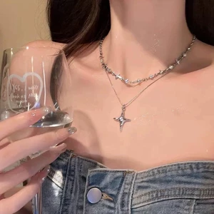 Fantasy Zircon Vòng Cổ Nữ Xếp Chồng Lên Nhau Mới Niche Thiết Kế Chất Lượng Cao Xương Đòn Dây C