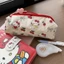 hellokitty anh đào màu đỏ dễ thương vải bút chì túi văn phòng phẩm giá trị cao công suất lớn dây k