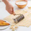 Bánh xe Pizza bằng thép không gỉ nhiều cánh có tay cầm bằng gỗ cho nhà bếp và mục đích quà tặng