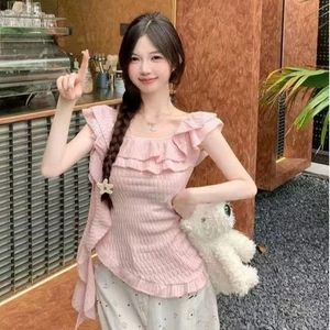 Áo len nhún bèo một vai kiểu Pháp thiết kế dáng ôm vừa vặn đa năng sang trọng dành cho nữ