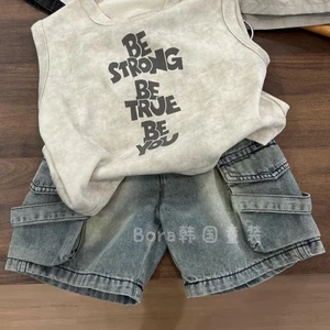 Bộ Đồ Trẻ Em Bé Trai Phong Cách Hàn Quốc Đẹp Trai Và Phong Cách Mới Phương Tây Trẻ Em Thư Áo