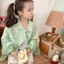 Bé gái phiên bản Hàn Quốc áo sơ mi vải lanh mỏng, áo chống nắng, áo điều hòa rộng rãi mùa hè
