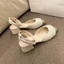 Giày sandal đế dày kiểu Pháp đa năng mùa hè cổ tích dành cho nữ mùa hè Giày gót dày kiểu Pháp phong