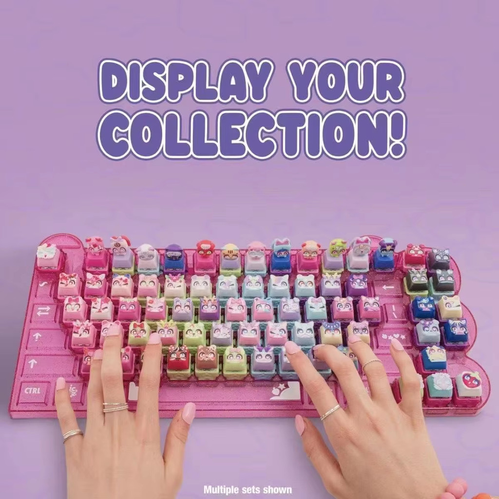 [Sẵn sàng] 2 Bộ Bàn phím cơ Clickee dễ thương Keycap Ba lô Mặt dây chuyền Móc khóa Búp bê thú cưng Hộp mù Giảm căng thẳng Bộ sưu tập Quà tặng lễ hội