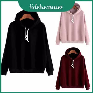Áo Hoodie Hip-hop Unisex Nam Nữ Áo Chui Đầu Thời Trang Màu Trơn Cho Thanh Thiếu Niên